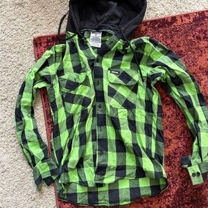 Urban Pipeline Green and Black Checkered Hoodie